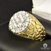 10K Gold Diamond Ring | Men&#39;s Ring Nugget D2 - Diamond 0.83CT / Yellow Gold