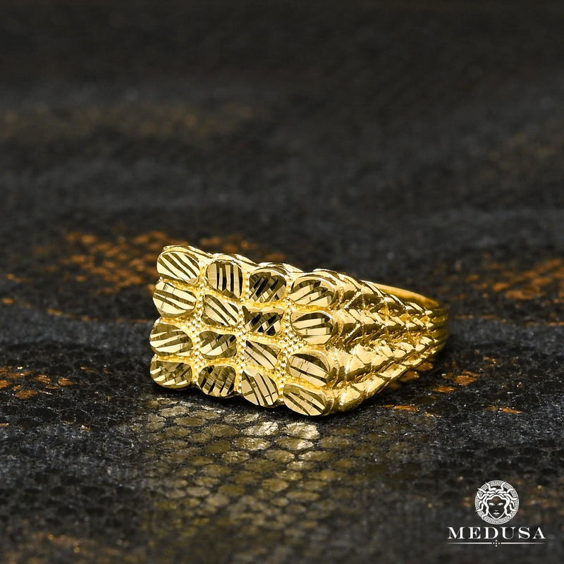 10K Gold Ring | Men&#39;s Ring Nugget H19 Yellow Gold