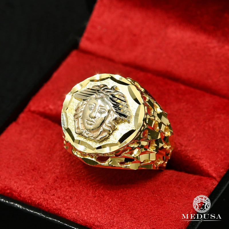 10K Gold Ring | Men&#39;s Ring Nugget H24 Yellow Gold