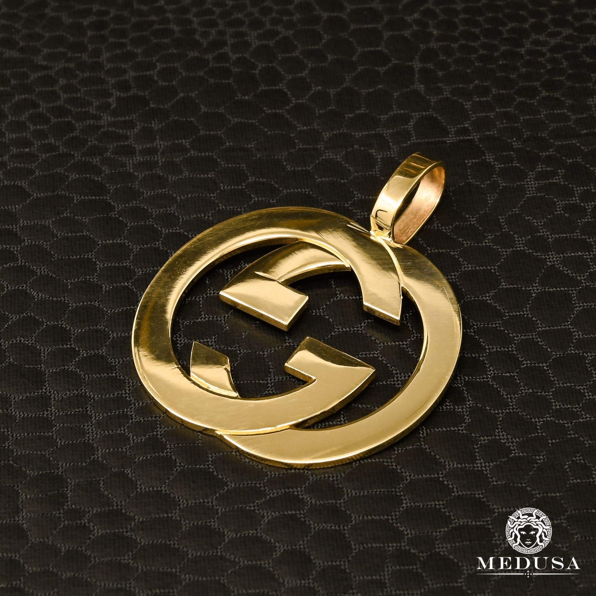 Custom Gold Pendant | Custom Jewelery G Interlock Pendant Yellow Gold