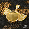 10K Gold Diamond Pendant | Photo Pendant Photo Pendant D5 - Wings 53mm / Yellow Gold
