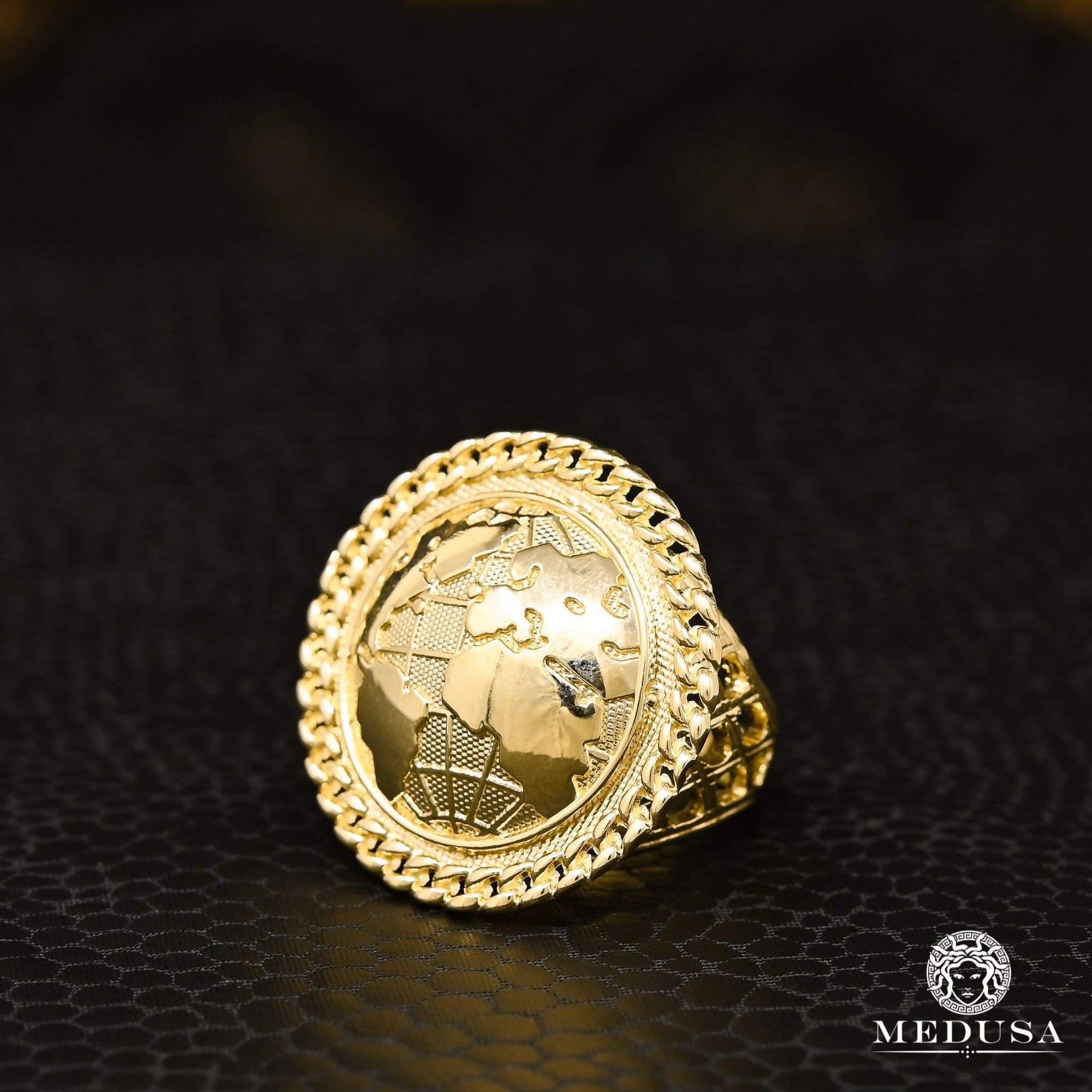 10K Gold Ring | Men's Ring Planet H1 Yellow Gold