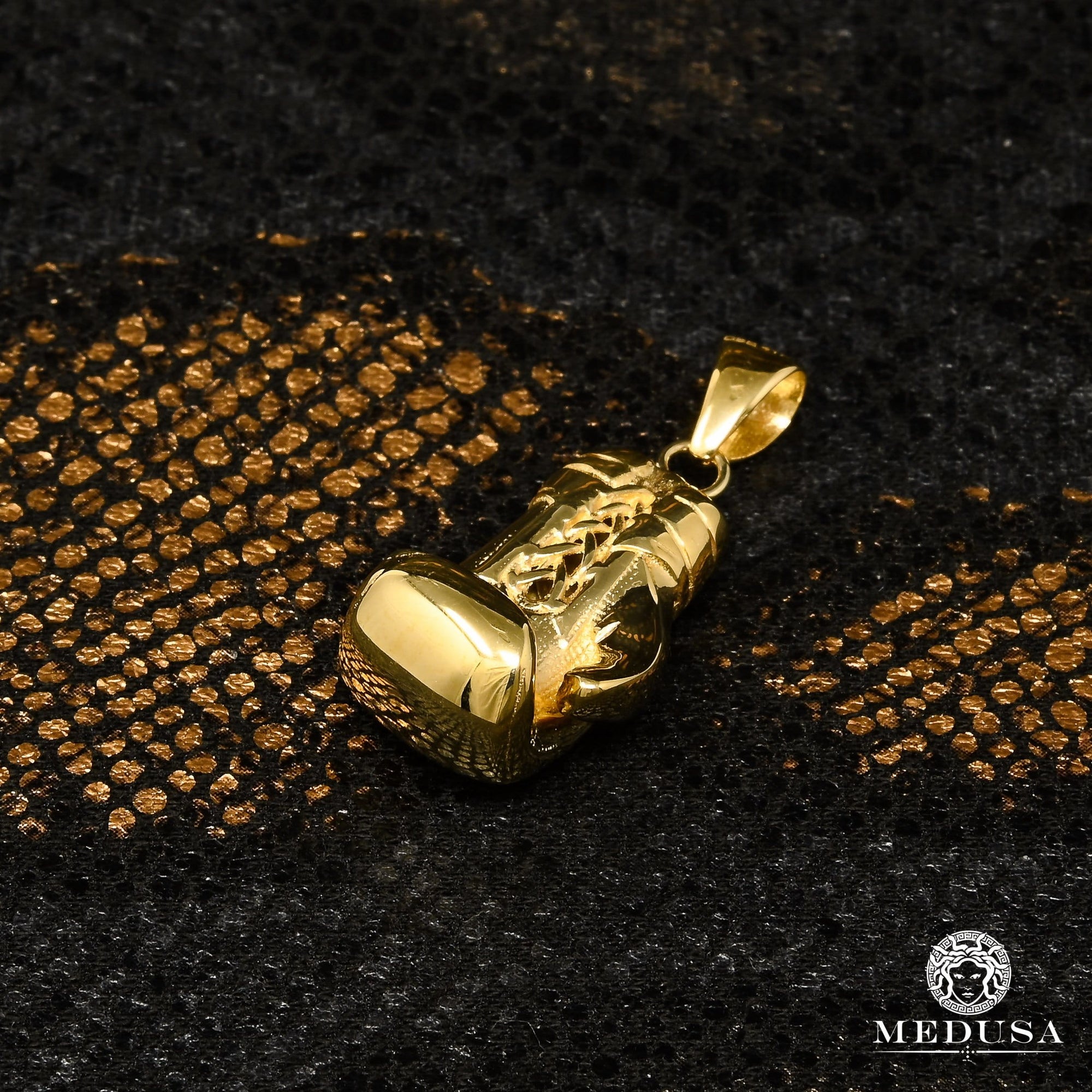 Pendentif en Or 10K | Pendentif Divers Pugilism X5 Or Jaune