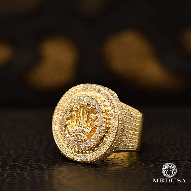 10K Gold Ring | Men&#39;s Pyrex Ring H12 Yellow Gold