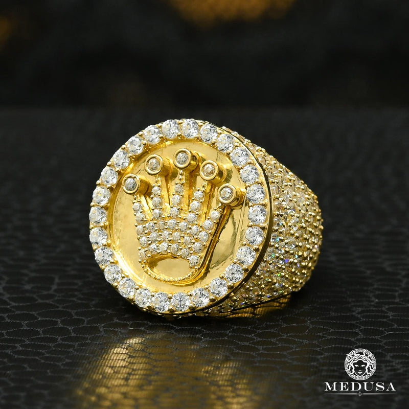 10K Gold Ring | Men&#39;s Pyrex Ring H16 Yellow Gold