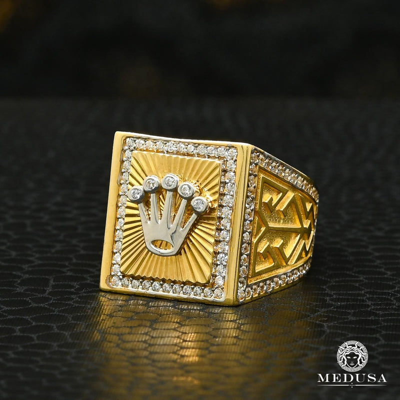 10K Gold Ring | Men&#39;s Pyrex Ring H18 Yellow Gold