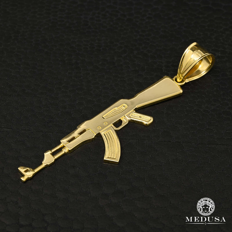 10K Gold Pendant | Divers Rifle X7 Yellow Gold Pendant