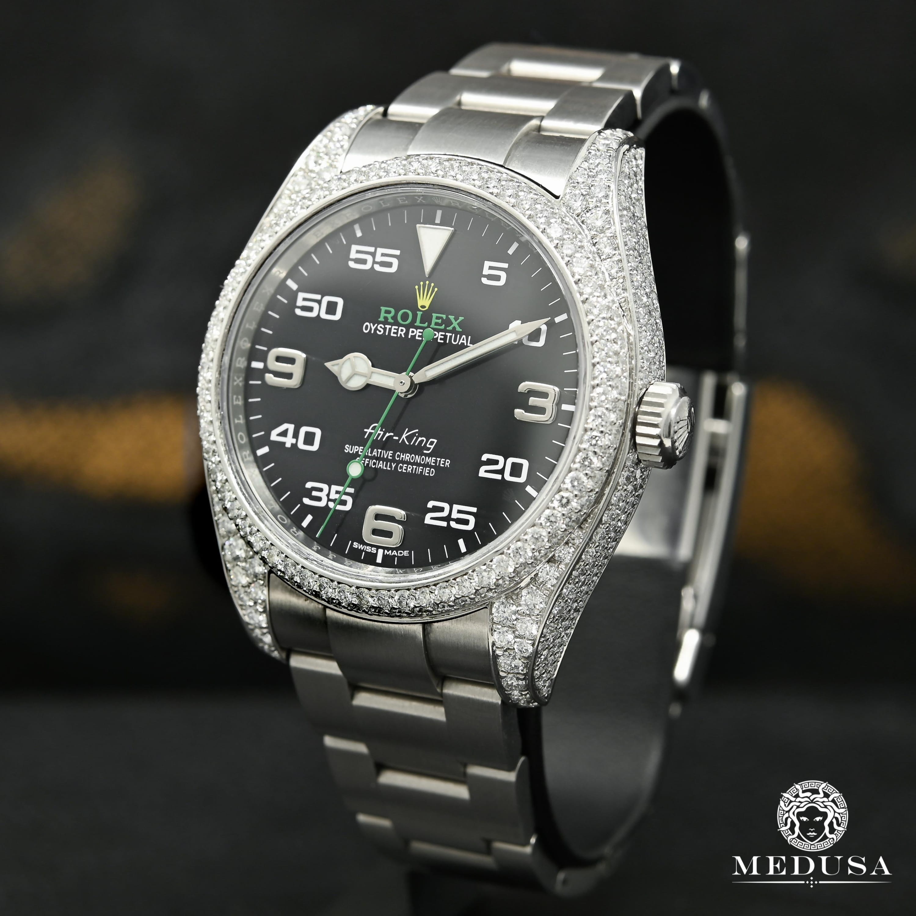 Rolex air king with diamonds Clearance