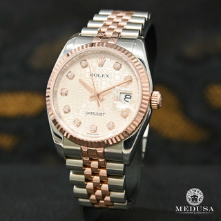 Rolex Datejust 36mm - 116231 Everose Aniversario Dial Blanco - 2 tonos de oro rosa