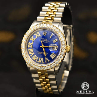 Rolex Datejust 36mm - Bleu Chiffre Romain - Or 2 Tons