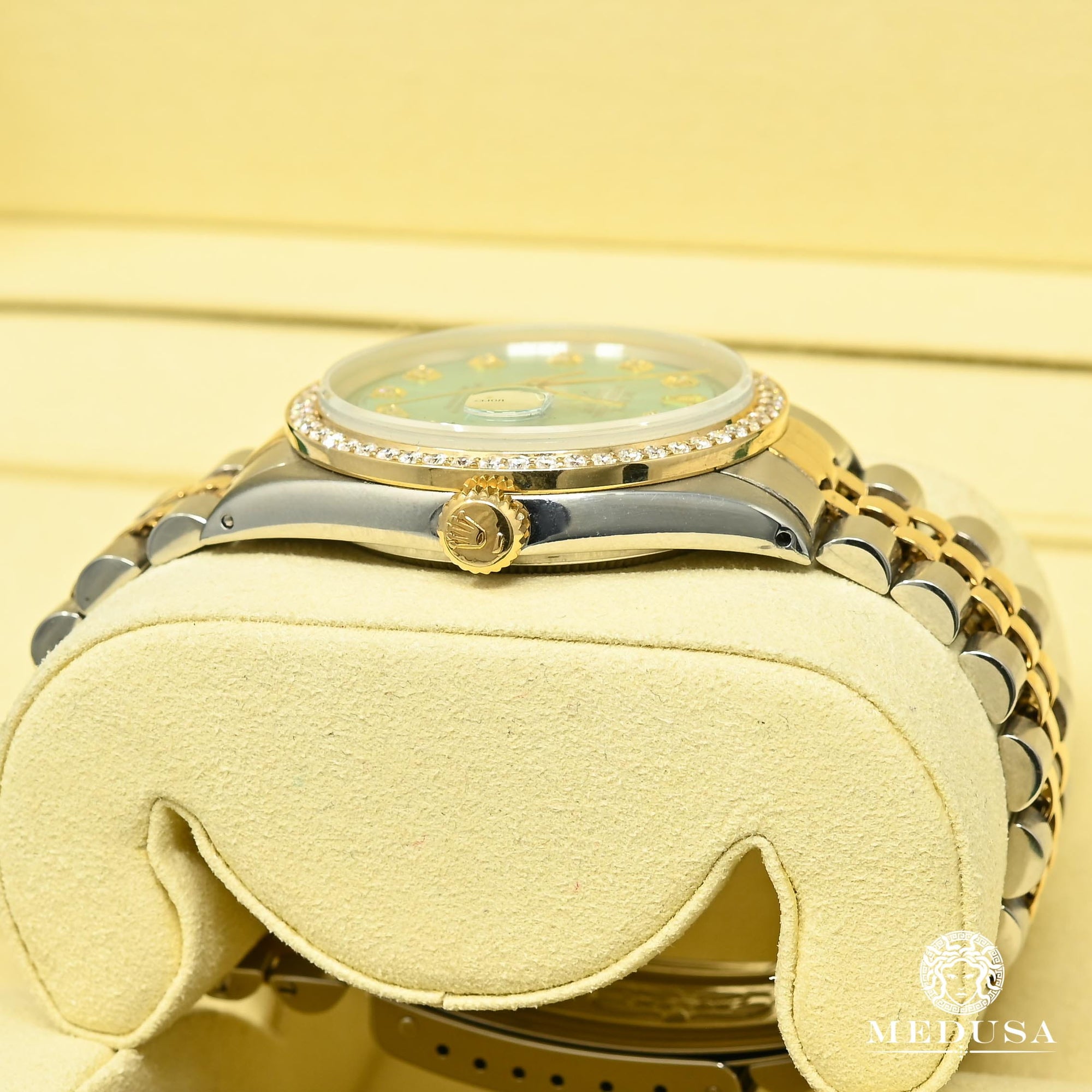 Montre Rolex | Montre Homme Rolex Datejust 36mm - Cyan Vintage Or 2 Tons