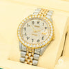 Montre Rolex | Montre Homme Rolex Datejust 36mm - Full Iced Arabic Two - Tone Or 2 Tons