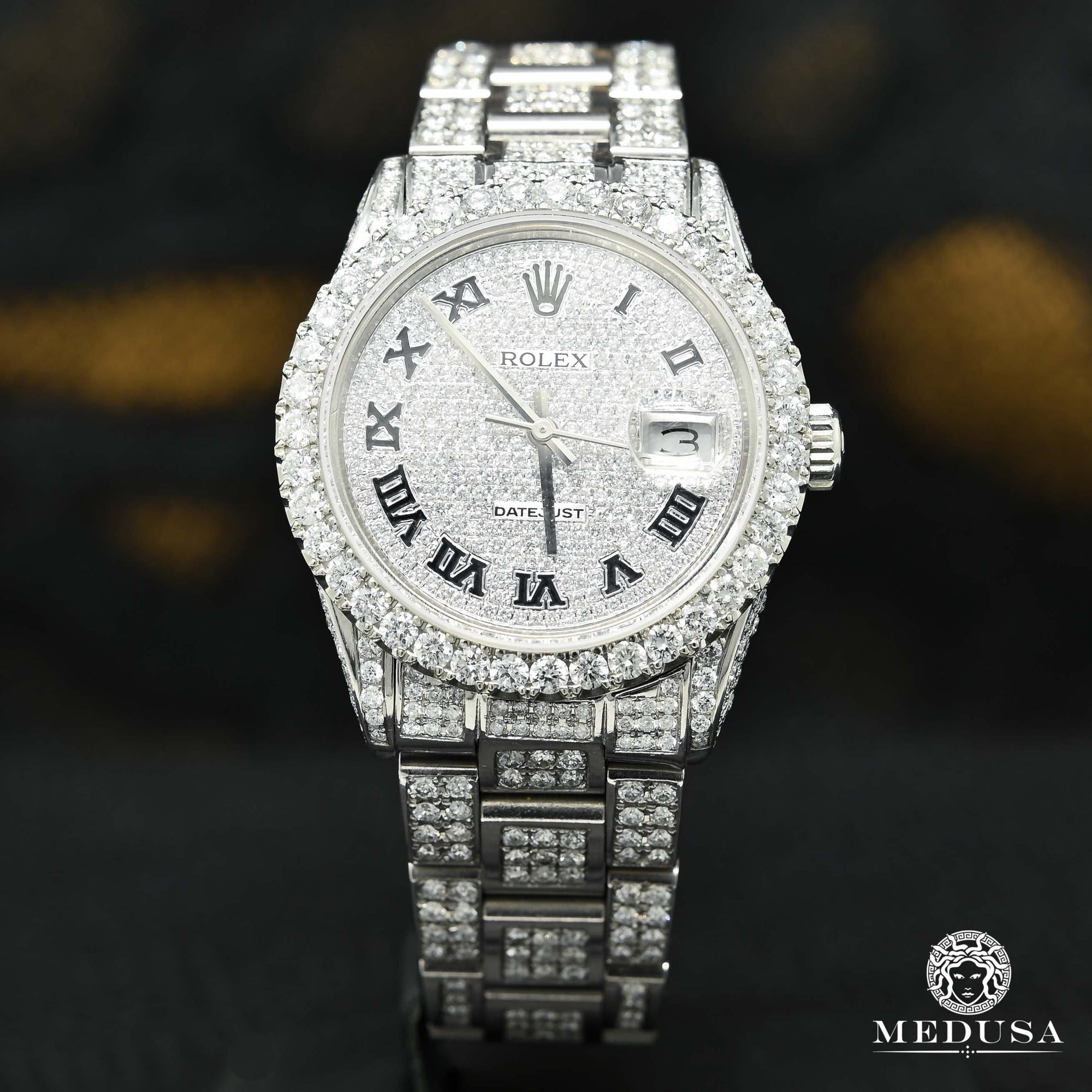 Montre Rolex | Montre Homme Rolex Datejust 36mm - Full Iced Oyster Stainless