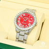 Montre Rolex | Montre Homme Rolex Datejust 36mm - Full Iced Red Oyster Stainless