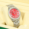 Montre Rolex | Montre Homme Rolex Datejust 36mm - Full Iced Red Oyster Stainless