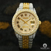 Montre Rolex | Montre Homme Rolex Datejust 36mm - Full Iced Two - Tone Or 2 Tons