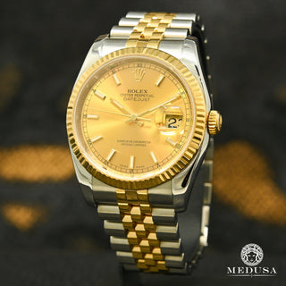 Rolex Datejust 36mm - Modern Champagne Stick - Or 2 Tons