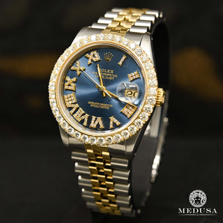 Rolex Datejust 36mm - Número romano azul marino - Dorado 2 Tonos