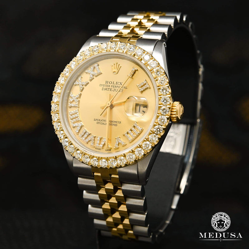 Rolex watch | Rolex Datejust Men&#39;s Watch 36mm - Gold Roman Numeral 2 Tone Gold