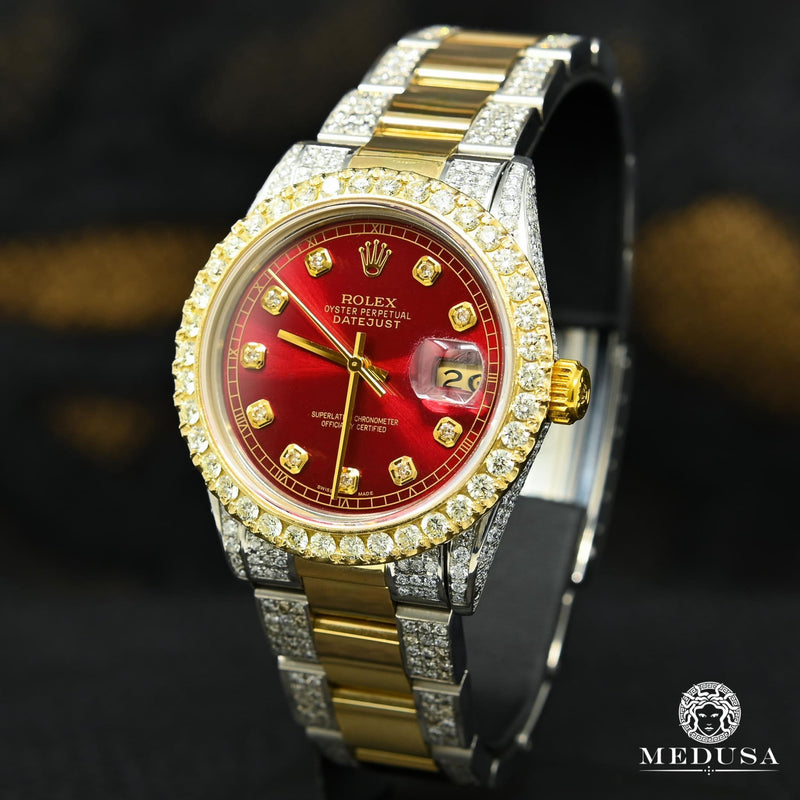 Rolex watch | Rolex Datejust Men&#39;s Watch 36mm - Oyster Iced Red Gold 2 Tones