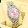 Montre Rolex | Montre Homme Rolex Datejust 36mm - Pink Iced Out Stainless