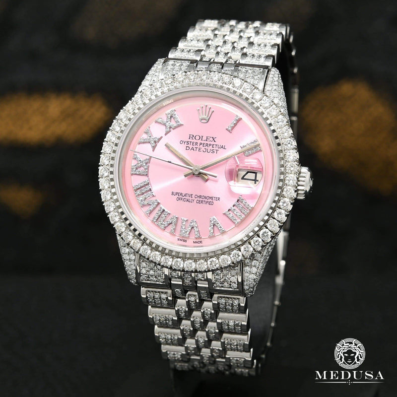 Rolex watch | Rolex Datejust 36mm Men&#39;s Watch - Pink Iced Out Stainless
