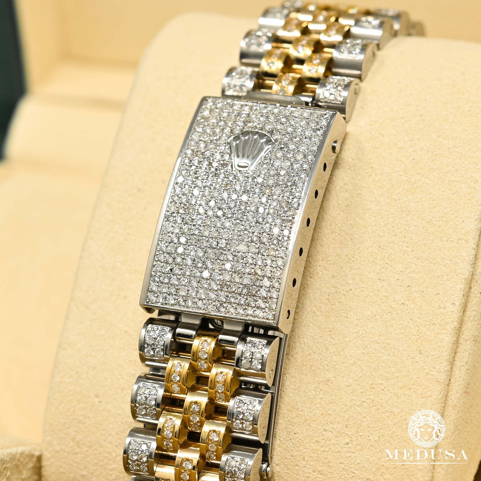 Montre Rolex | Montre Homme Rolex Datejust 36mm - Red Iced Out Or 2 Tons