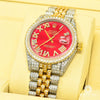 Montre Rolex | Montre Homme Rolex Datejust 36mm - Red Iced Out Or 2 Tons