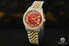 Montre Rolex | Homme Datejust 36mm - Red Iced Out XL Or 2 Tons