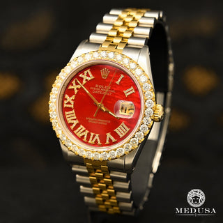 Rolex Datejust 36mm - Red ''Mother of Pearl''  - Gold 2 Tones