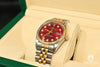 Montre Rolex | Homme Datejust 36mm - Red Vintage Or 2 Tons
