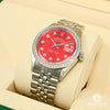 Montre Rolex | Montre Homme Rolex Datejust 36mm - Rouge Classic Iced Stainless