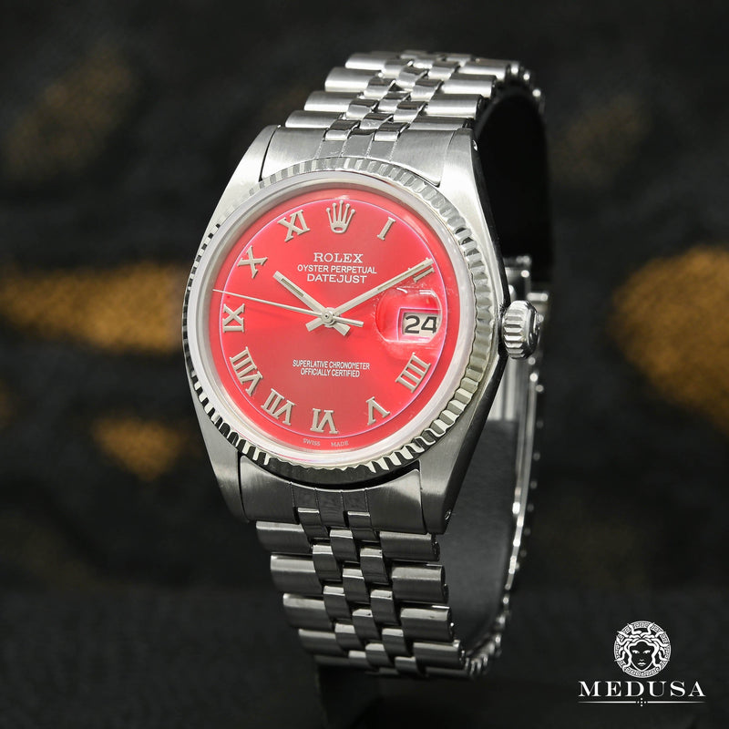 Rolex watch | Rolex Datejust 36mm Men&#39;s Watch - Red Classic Stainless
