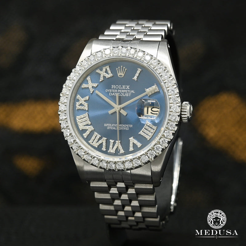 Montre Rolex | Montre Homme Rolex Datejust 36mm - Stainless Blue Romain Stainless