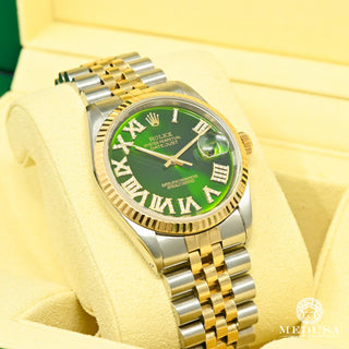 Rolex Datejust 36mm - Vert Romain - Or 2 Tons