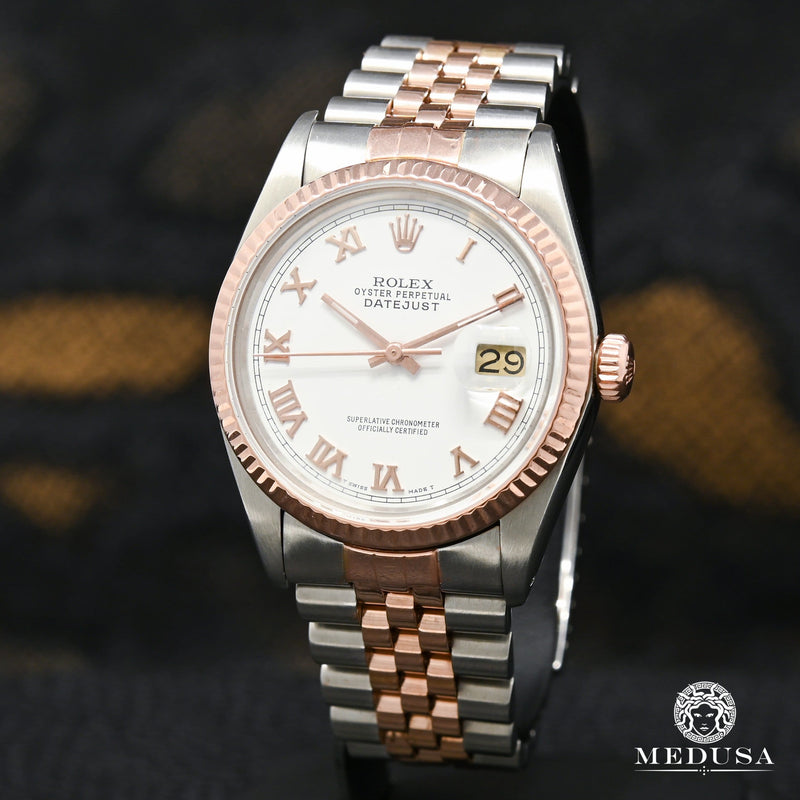 Rolex watch | Rolex Datejust Men&#39;s Watch 36mm - White Everose Rose Gold 2 Tones