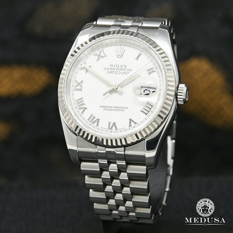 Rolex watch | Rolex Datejust 36mm Men&#39;s Watch - White Romain White Gold