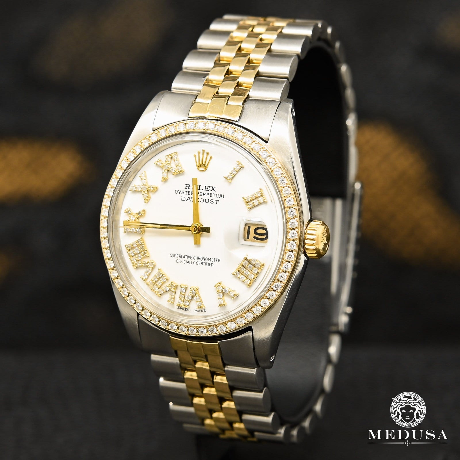 Montre Rolex | Montre Homme Rolex Datejust 36mm - White Vintage Or 2 Tons