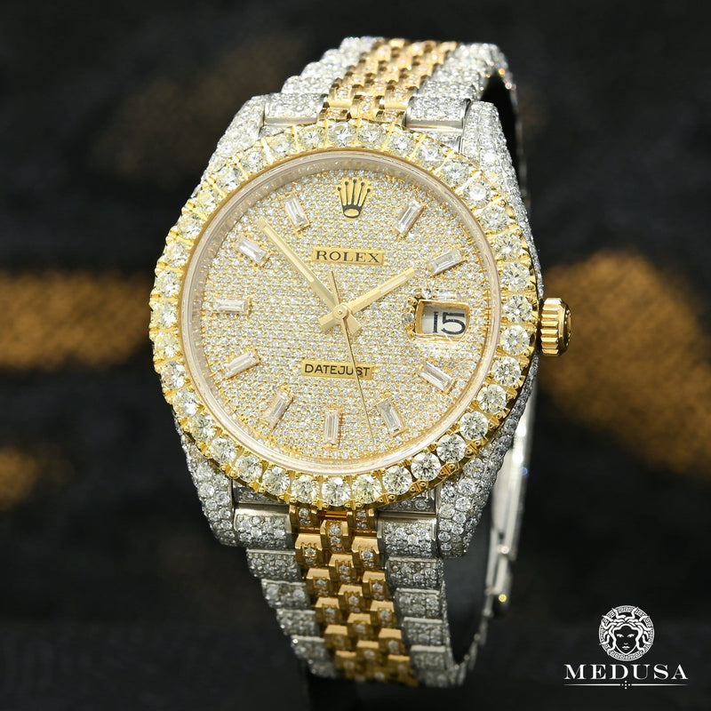 Rolex watch | Rolex Datejust Men&#39;s Watch 41mm - 2 Tones Full Honeycomb Baguette Gold 2 Tones