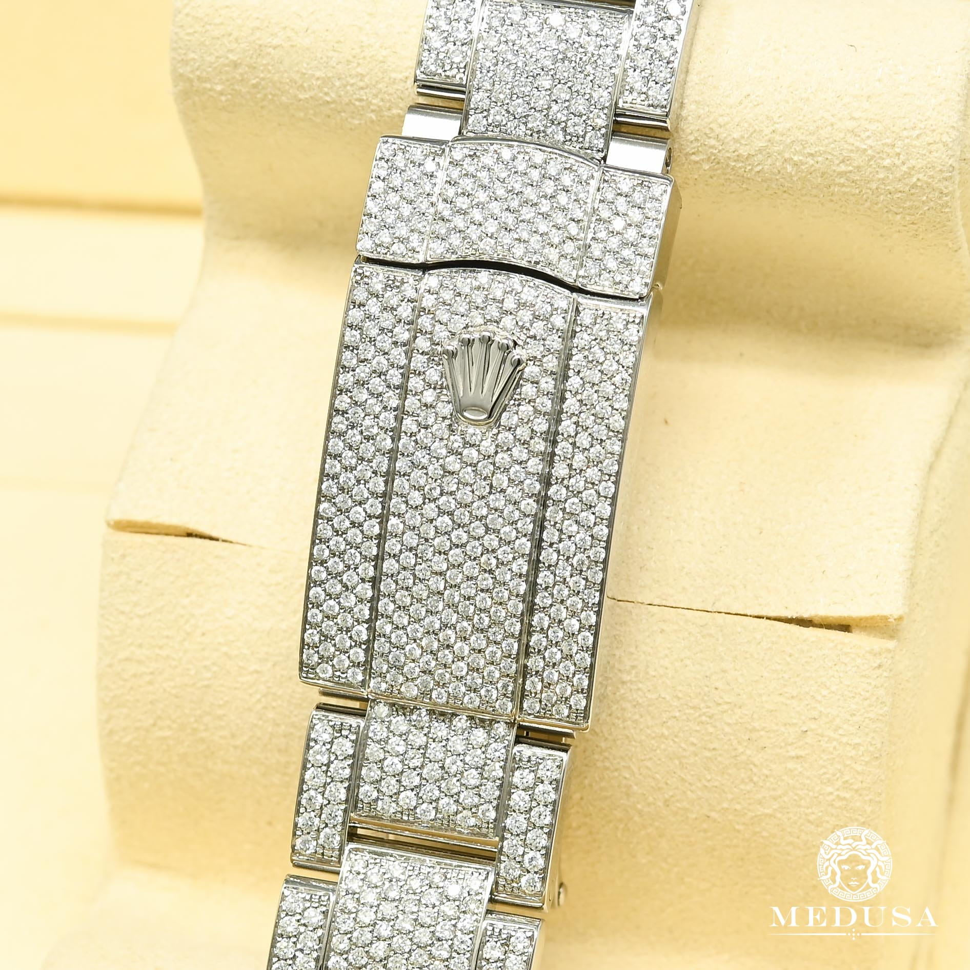 Montre Rolex | Montre Homme Rolex Datejust 41mm - Arabic Full Iced Stainless