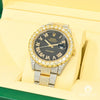 Rolex watch | Rolex Datejust Men&#39;s Watch 41mm - Black 2 Tones Iced Gold 2 Tones