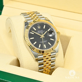 Rolex Datejust 41mm - Black Jubilee Fluted  - Gold 2 Tones