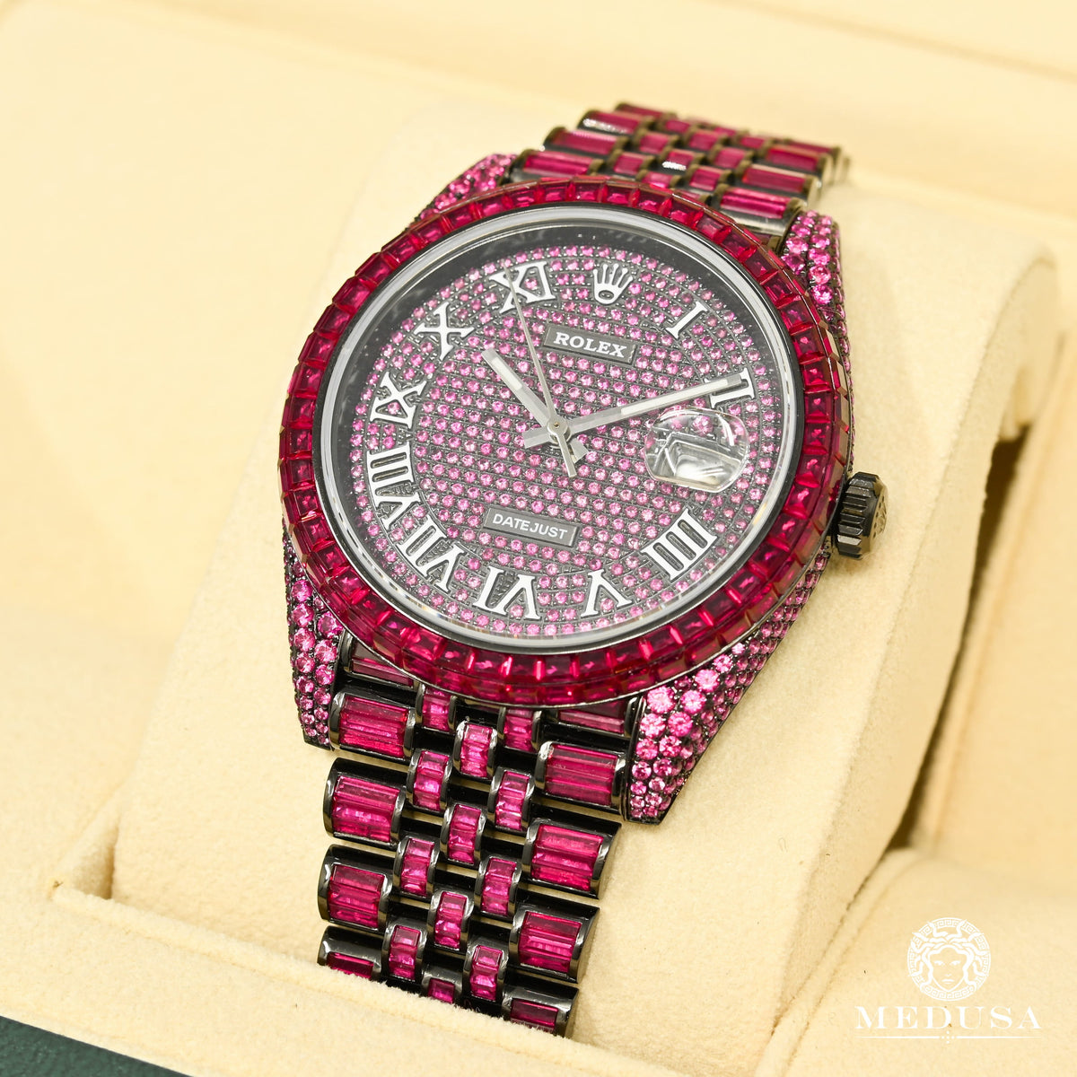 Rolex Watch | Rolex Datejust 41mm - Black & Red Ruby Men's Watch ...