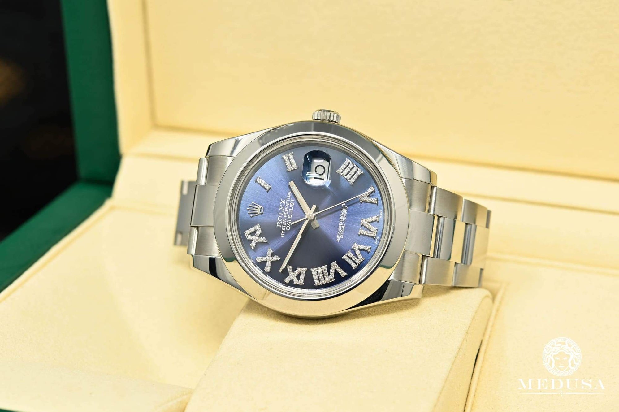 Montre Rolex | Montre Homme Rolex Datejust 41mm - Bleu Romain Stainless