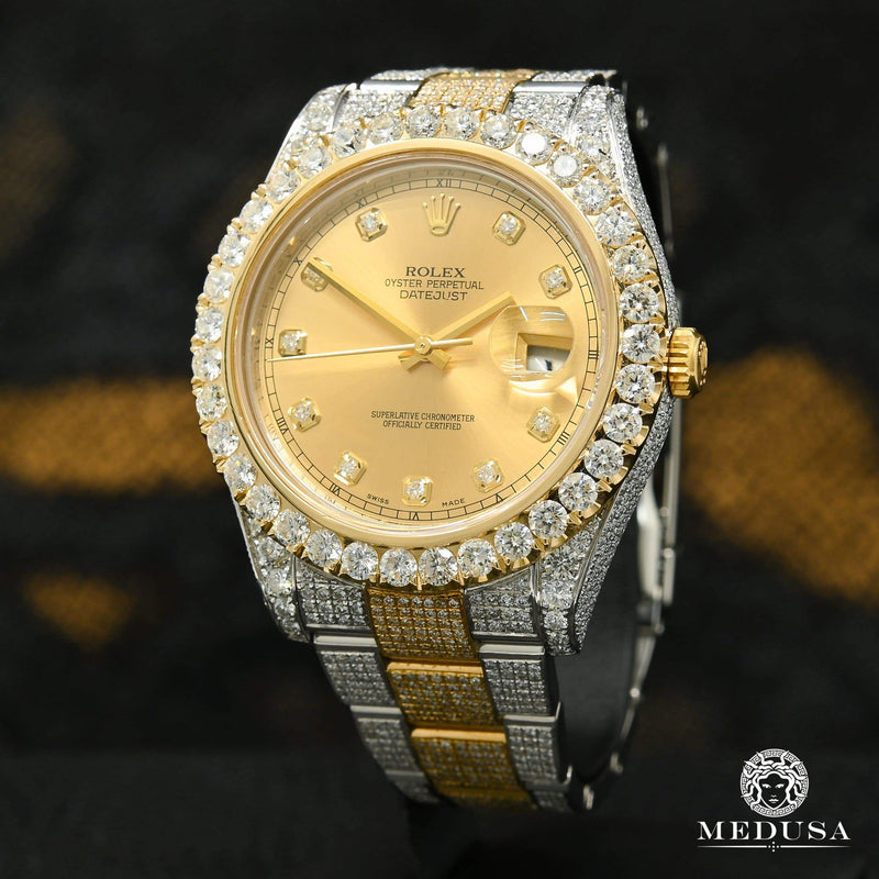 Rolex watch | Rolex Datejust 41mm Men&#39;s Watch - Champagne 2 Tones Iced Gold 2 Tones