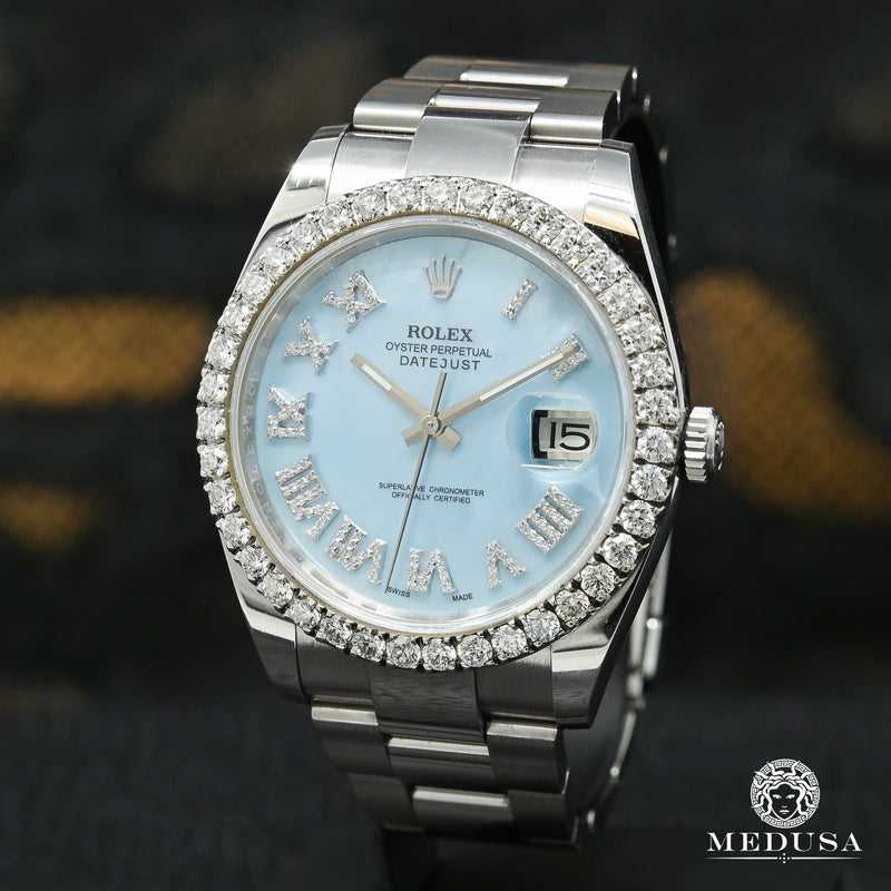 Rolex watch | Rolex Datejust 41mm Men&#39;s Watch - Cyan &#39;&#39;Mother of Pearl&#39;&#39; Stainless