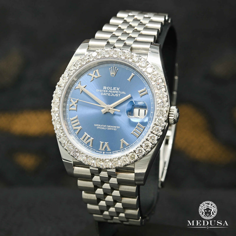Montre Rolex | Montre Homme Rolex Datejust 41mm - Factory Romain Iced Stainless