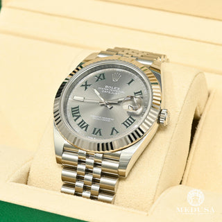 Rolex Datejust 41mm - Fluted Jubilee Wimbledon  - White Gold