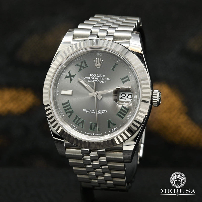 Montre Rolex | Homme Datejust 41mm - Fluted Jubilee Wimbledon Or Blanc