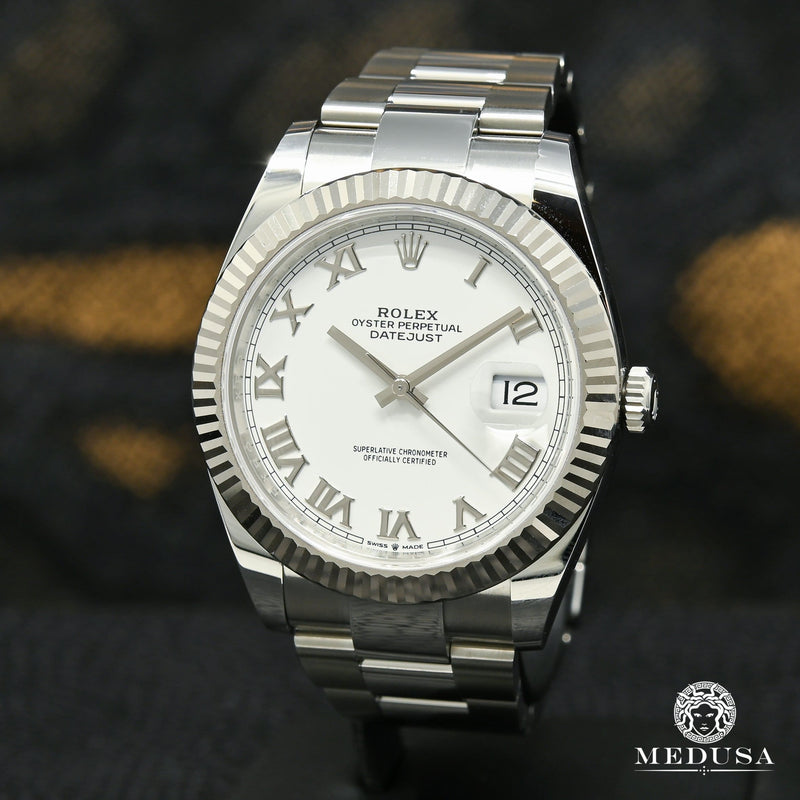 Rolex watch | Rolex Datejust Men&#39;s Watch 41mm - Fluted White Romain White Gold